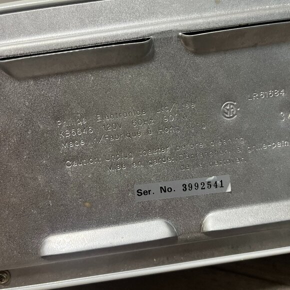 Vintage 80s Red Philips Toaster. Made in Hong Kong 1980 Electrical Toaster Retro - Picture 7 of 7